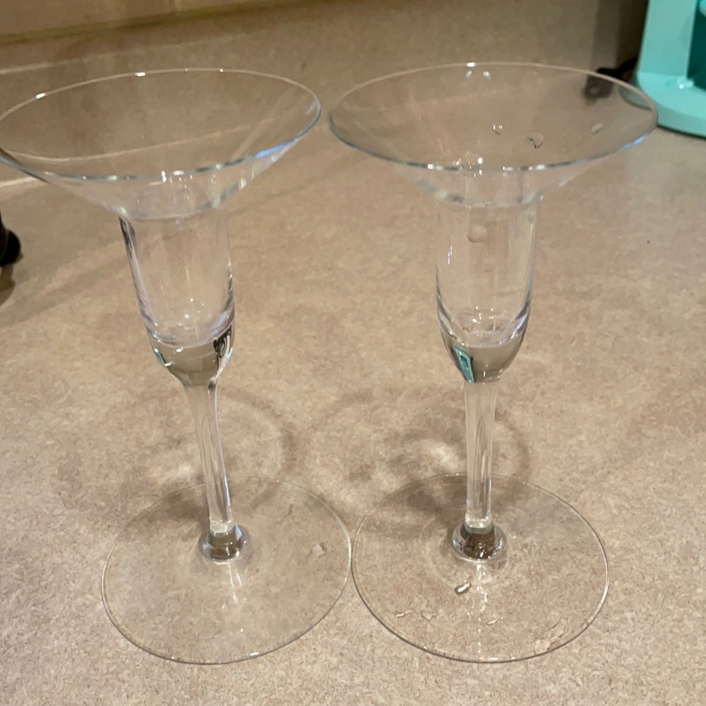 Crystal candlestick holders